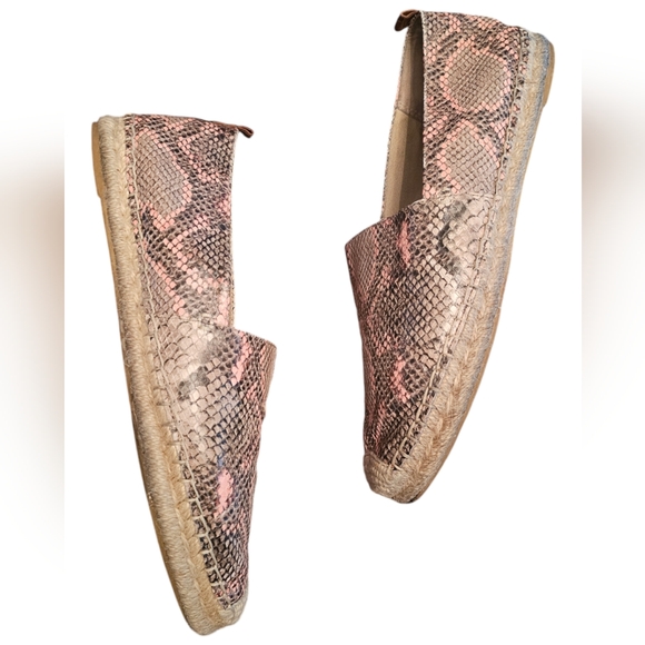 Sam Edelman Khloe | 🍑 Peach Nude | Snake Print | Slip-On Espadrille | Size: 12M - Picture 3 of 16